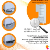 Modilayn NUR SÖKE ŞİLE 50 x 160 x 32,5 cm Çamaşır Hazneli Çok Amaçlı Banyo Dolabı - 2