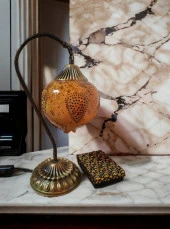 Damla desenli Dekoratif Su Kabağı Lamba - 4