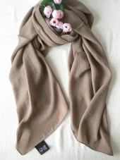 Qub Scarfs Cazz İnce Şal - Koyu Haki - 1