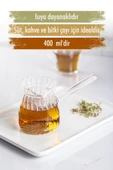 Isıya Dayanıklı Ocakta Kullanmaya Uygun Lüks Borosilikat Cam Cezve 400 Ml - 1