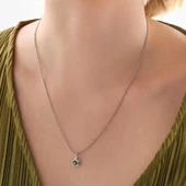 925 Ayar Gümüş Gül Kadın Kolye thumbnail 2