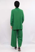 Moda Çizgi Zincir Aksesuarlı İkili Takım Yeşil - 3