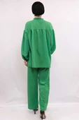 Moda Çizgili Robalı İkili Takım Yeşil - 5