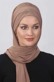 Taşlı Hazır Şal  Caramel - 1