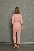 Moda Çizgi Kadın 3'lü Sabahlık Pijama Takım 20598 - 4
