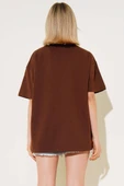 Basic Oversize Tshirt Kahve - 3