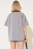 Basic Oversize Tshirt Kayrak Grisi - 3