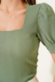 Kare Yaka Bluz Çağla Yeşil thumbnail 4