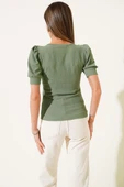 Kare Yaka Bluz Çağla Yeşil thumbnail 3