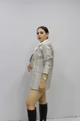 Kadın Ekoseli Blazer Ceket - 2