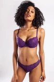 GCOLORS A Plus Mor Dantelli Dolgulu Balconette Push Up Sütyen - 3