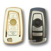 BMW F Serisi CAS4 Tip 4 Buton Beyaz Oto Anahtar Kumanda Kabı Kılıfı Oto Anahtarlık thumbnail 2