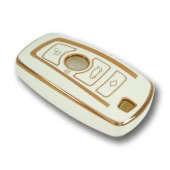 BMW F Serisi CAS4 Tip 4 Buton Beyaz Oto Anahtar Kumanda Kabı Kılıfı Oto Anahtarlık thumbnail 4