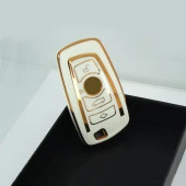 BMW F Serisi CAS4 Tip 4 Buton Beyaz Oto Anahtar Kumanda Kabı Kılıfı Oto Anahtarlık thumbnail 5