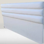 Başlık 90333 DK Çift Kişi 50 Model Suni Deri Beyaz Kumaş Dolgun Dilimli El Yapım - 5