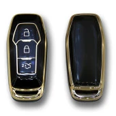 FORD Mondeo 14+ Smart Siyah Oto Anahtar Kumanda kabı Kılıfı Oto Anahtarlık thumbnail 3