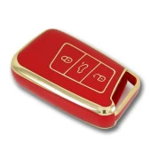 Volkswagen Passat B8 Smart Kırmızı Oto Anahtar Kumanda Kabı Kılıfı Oto Anahtarlık - 4