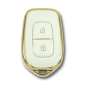 Renault Symbol 12-18 Dacia Sandero 2 Buton Beyaz Oto Anahtar Kumanda Kabı Kılıfı Oto Anahtarlık - 1