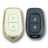 Renault Symbol 12-18 Dacia Sandero 2 Buton Beyaz Oto Anahtar Kumanda Kabı Kılıfı Oto Anahtarlık - 2