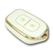 Renault Symbol 12-18 Dacia Sandero 2 Buton Beyaz Oto Anahtar Kumanda Kabı Kılıfı Oto Anahtarlık - 4