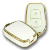 Renault Symbol 12-18 Dacia Sandero 2 Buton Beyaz Oto Anahtar Kumanda Kabı Kılıfı Oto Anahtarlık - 3