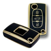 Peugeot 307 Citroen C8 3 Buton Sustalı Siyah Oto Anahtar Kumanda Kabı Kılıfı Oto Anahtarlık thumbnail 3