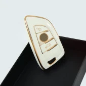 BMW F Serisi FEM Tip 3 Buton Beyaz Oto Anahtar Kumanda Kabı Kılıfı Oto Anahtarlık thumbnail 5