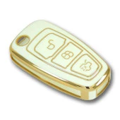 Ford Focus Mondeo 2010+ Sustalı Beyaz Oto Anahtar Kumanda Kabı Kılıf Oto Anahtarlık thumbnail 4