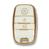 Kia 2012-2018 Ceed, Rio, Sportage Smart Beyaz Oto Anahtar Kumanda Kabı Kılıfı Oto Anahtarlık thumbnail 1