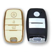 Kia 2012-2018 Ceed, Rio, Sportage Smart Beyaz Oto Anahtar Kumanda Kabı Kılıfı Oto Anahtarlık thumbnail 2