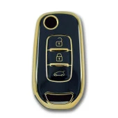 Renault Clio 5 Dacia Duster Sustalı 3 Buton Siyah Oto Anahtar Kumanda Kabı Kılıfı Oto Anahtarlık thumbnail 1