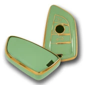 BMW F Serisi FEM Tip 3 Buton Yeşil Oto Anahtar Kumanda Kabı Kılıfı Oto Anahtarlık - 3