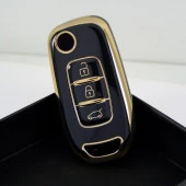 Renault Clio 5 Dacia Duster Sustalı 3 Buton Siyah Oto Anahtar Kumanda Kabı Kılıfı Oto Anahtarlık thumbnail 5