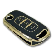 Renault Clio 5 Dacia Duster Sustalı 3 Buton Siyah Oto Anahtar Kumanda Kabı Kılıfı Oto Anahtarlık thumbnail 4