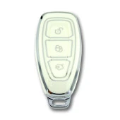 Ford Mondeo 2010+ Smart beyaz-gümüş Oto Anahtar Kumanda Kabı Kılıf Oto Anahtarlık thumbnail 1
