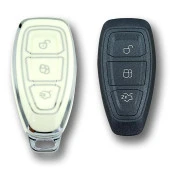 Ford Mondeo 2010+ Smart beyaz-gümüş Oto Anahtar Kumanda Kabı Kılıf Oto Anahtarlık thumbnail 3