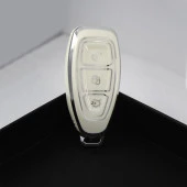 Ford Mondeo 2010+ Smart beyaz-gümüş Oto Anahtar Kumanda Kabı Kılıf Oto Anahtarlık thumbnail 6
