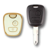 Peugeot 206 106 Partner Citroen C1 Beyaz Oto Anahtar Kumanda Kabı Kılıfı Oto Anahtarlık thumbnail 2