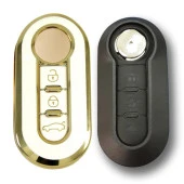 Fiat Doblo 2010+ Sustalı Beyaz Oto Anahtar Kumanda Kabı Kılıfı Oto Anahtarlık - 2