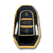 Peugeot 5008 3008 Citroen C3 C4 Smart Siyah Oto Anahtar Kumanda Kabı Kılıfı Oto Anahtarlık thumbnail 1