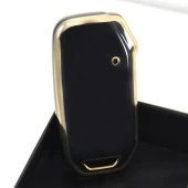 Kia 2018+ Ceed, Rio, Sportage 3 Buton Smart Siyah Oto Anahtar Kumanda Kabı Kılıfı Oto Anahtarlık - 5