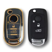 Fiat Egea Sustalı Siyah Oto Anahtar Kumanda Kabı Kılıfı Oto Anahtarlık thumbnail 2