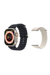 APPLE İPHONE 15 PRO MAX Uyumlu Ultra Mini Kadın Akıllı Saat Konuşma Özellikli Kordon Hediyeli thumbnail 1