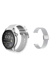 Oppo A93 Uyumlu Kadınlar İçin Mini Akıllı Saat Konuşma Özellikli -Kordon Hediyeli thumbnail 1