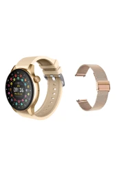 Huawei P30 Uyumlu Kadınlar İçin Mini Akıllı Saat Konuşma Özellikli -Kordon Hediyeli - 1