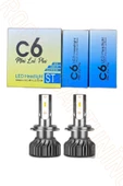 H7 Led Zenon C6 Mini Led Xenon Ampul 12800 Lümen Beyaz Renk 6000 Kelvin Şimşek Etkili - 1
