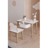 Çocuk Masa Sandalye Çekmeceli Yaz Sil Oyun Etkinlik 1 Adet Masa 1 Adet Sandalye 1 Adet Sepet - 1