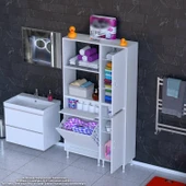 Modilayn MİS URLA YENİCE 90 x 183 x 32,5 cm Kirli Çamaşır Hazneli Çok Amaçlı Banyo Dolabı - 1