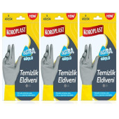 Koroplast Ekstra Güçlü Bulaşık Eldiveni Küçük - S Beden x 3 Adet - 1