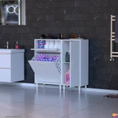 Modilayn YENİCE 90 x 97 x 32,5 cm Çamaşır Hazneli Çok Amaçlı Banyo & Mutfak Dolabı - 3